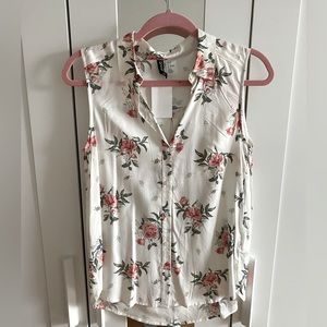 H&M Sleeveless Floral Blouse